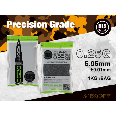 BLS - Billes Biodégradables 0.25g  sac de 1Kg - Noir