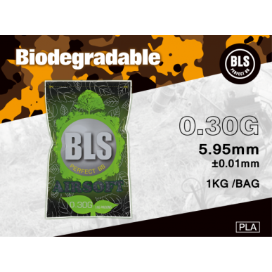 BLS - Billes Biodégradables 0.30g  sac de 1Kg - Noir