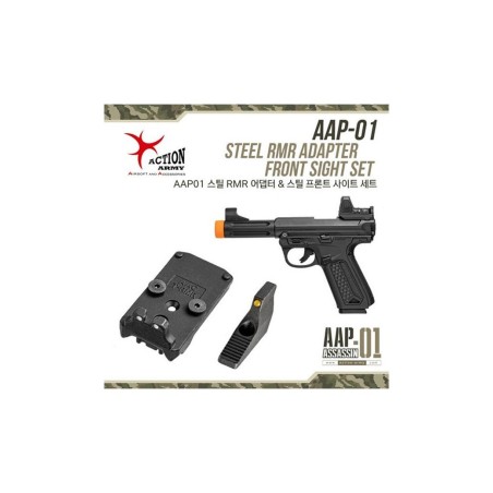 Action Army - Montage RMR et front sight acier pour AAP-01
