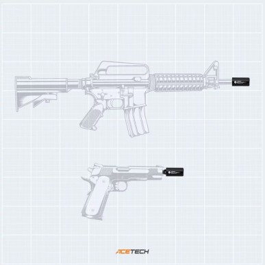 Acetech Brighter R Noir – Traceur Airsoft Spécial GBB | Zn-Airsoft.fr