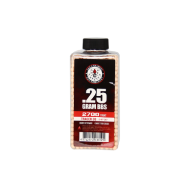 G&G Armament - Billes Traçante Rouge Compétition Grade 0.25g X 2700 bbs