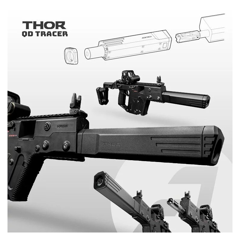 Acetech - traceur silencieux thor bifrost M pour kriss vector krytac - noir Acetech - traceur silencieux thor bifrost M pour kriss vector krytac - noir