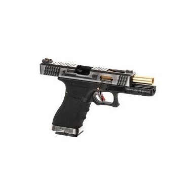 WE - G-Force 17 SV Or Barrel Métal Version GBB Noir