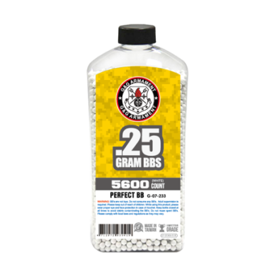 G&G Armament - Billes Blanche biodégradables 0.25g X 5600 bbs