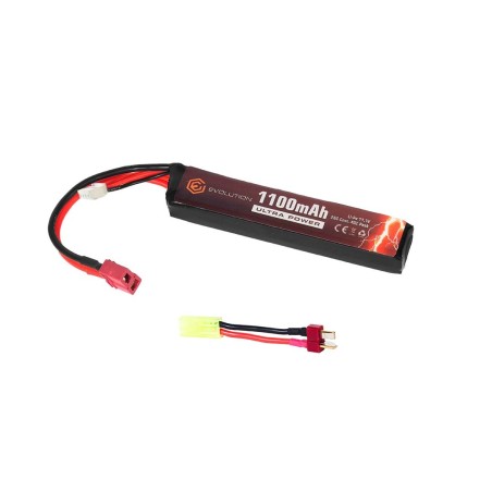 Evolution International - batterie Li-Po 11.1V 1100mAh 20C - 40C - T-dean - 1 bâton