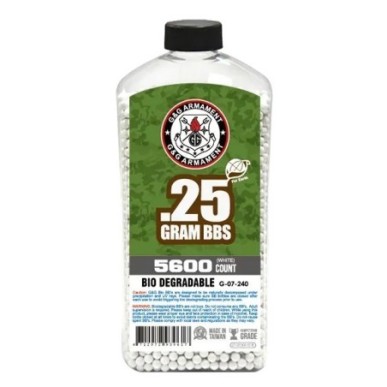 G&G Armament - Billes biodégradable Blanche 0.25g Précision 5600 Bbs
