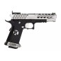 AW CUSTOM - Pistolet GBB Hi-Capa HX2501 en Métal - Noir et argent
