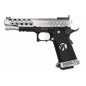 AW CUSTOM - Pistolet GBB Hi-Capa HX2501 en Métal - Noir et argent