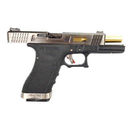 WE - G-Force 17 SV Or Barrel Métal Version GBB Noir