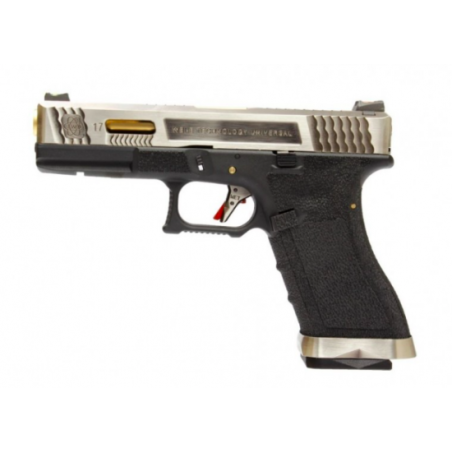 WE - G-Force 17 SV Or Barrel Métal Version GBB Noir