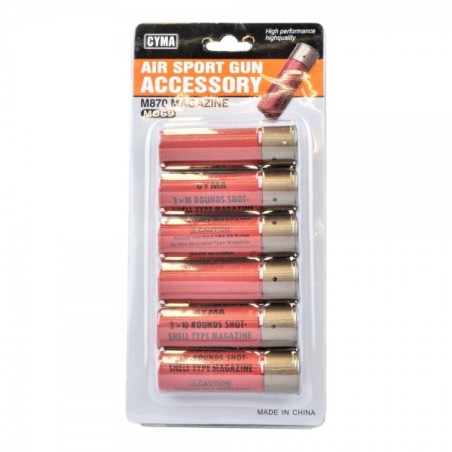 CYMA - 6 Cartouche De Fusil a Pompe 30 bbs