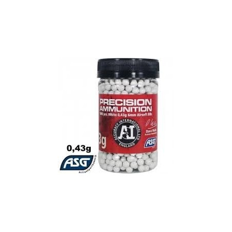 ASG - Billes Précision Ammunition 0.43g X 1000 bbs