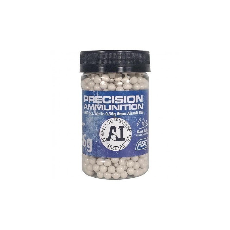 ASG - Billes Précision Ammunition 0.36g X 1000 bbs ASG - Billes Précision Ammunition 0.36g X 1000 bbs