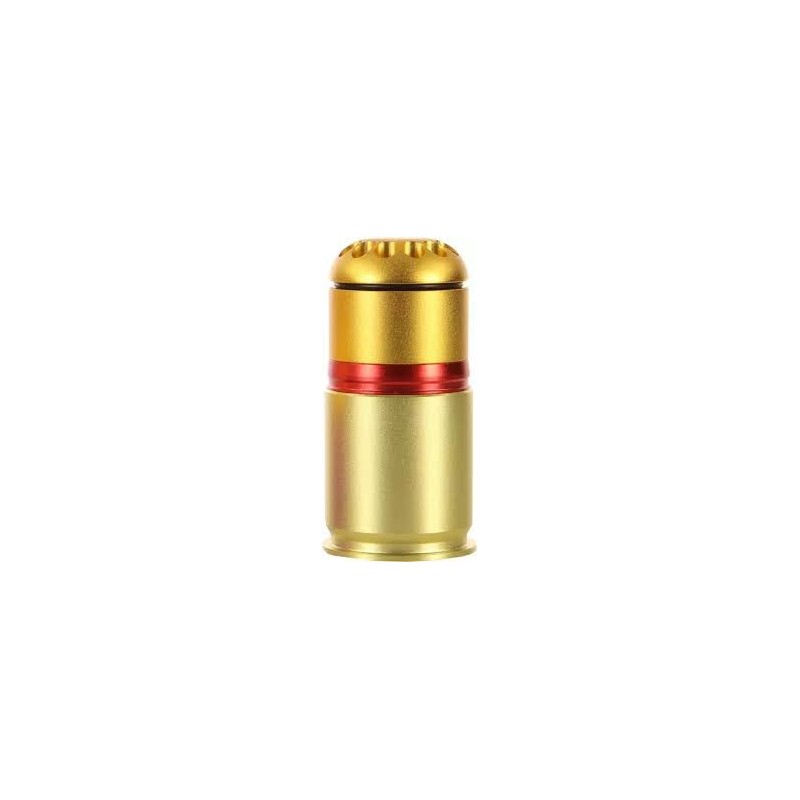 Lancer Tactical - Grenade 40mm à Gaz 60 Billes - Or/Rouge/Orange