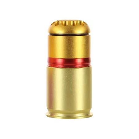 Lancer Tactical - Grenade 40mm à Gaz 60 Billes - Or/Rouge/Orange