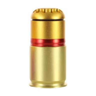 Lancer Tactical - Grenade 40mm à Gaz 60 Billes - Or/Rouge/Orange