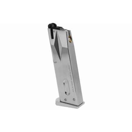 Tokyo Marui - Chargeur  gaz pour M92F 26 Billes - Chrome