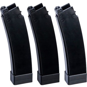 ASG - lot de 3 Chargeurs low-cap pour CZ Scorpion EVO 3 Et MTW 9 75 billes - Noir