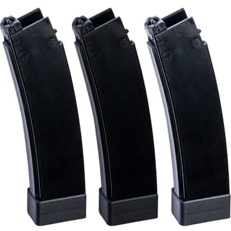 ASG - lot de 3 Chargeurs low-cap pour CZ Scorpion EVO 3 Et MTW 9 75 billes - Noir