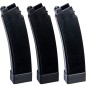 ASG - lot de 3 Chargeurs low-cap pour CZ Scorpion EVO 3 Et MTW 9 75 billes - Noir