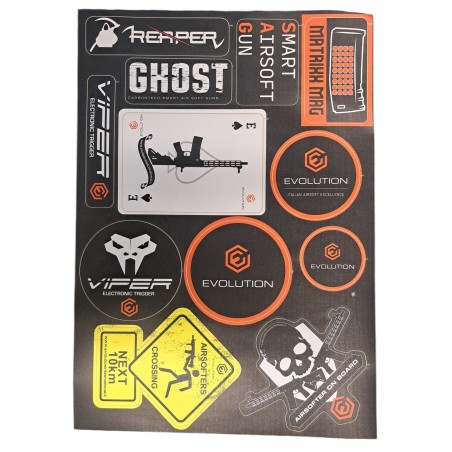 Evolution international - Planche de stickers