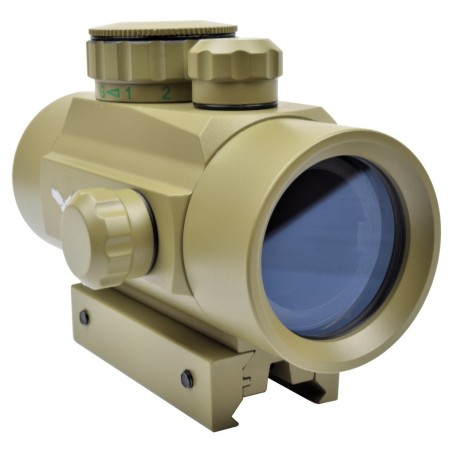 JS-TACTICAL - Viseur point rouge lentille 40mm - Tan