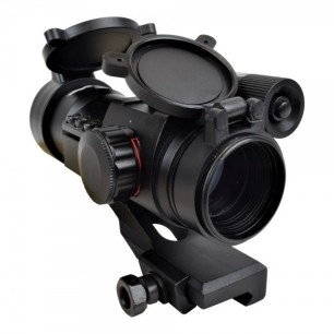 JS-TACTICAL - Viseur Point Rouge, Lentille 38mm, Avec Laser - Noir