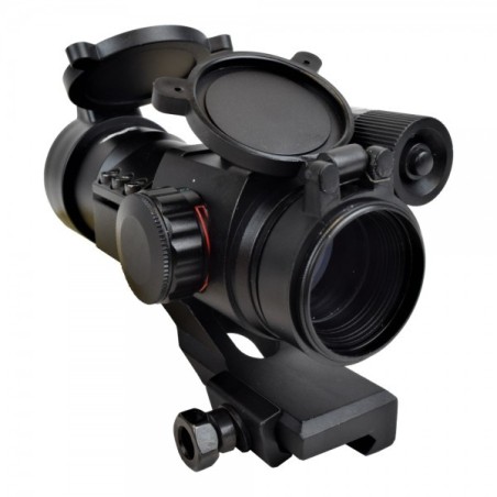 JS-TACTICAL - Viseur Point Rouge, Lentille 38mm, Avec Laser - Noir