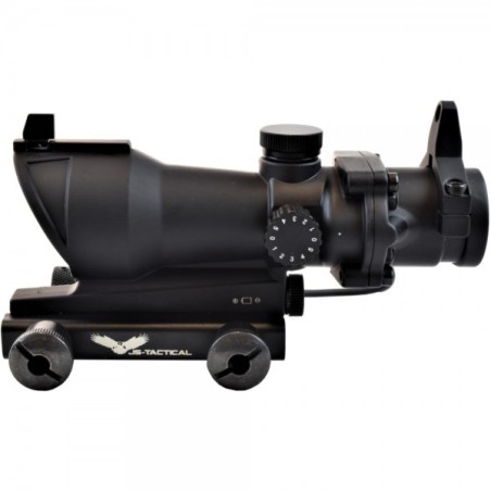 JS-TACTICAL - Viseur Point Rouge ACOG, Lentille 32mm, Laser Intégré - Noir