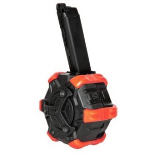DOUBLE-BELL - Chargeur Drum à gaz Pour G17 / AAP-01 350 Billes - Rouge