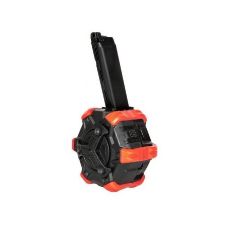 DOUBLE-BELL - Chargeur Drum à gaz Pour G17 / AAP-01 350 Billes - Rouge