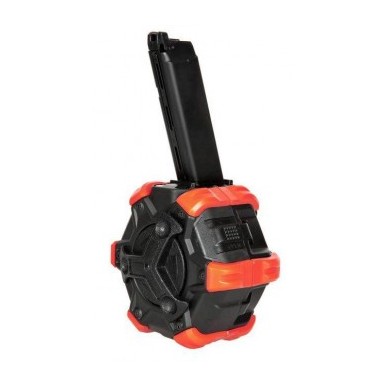 DOUBLE-BELL - Chargeur Drum à gaz Pour G17 / AAP-01 350 Billes - Rouge