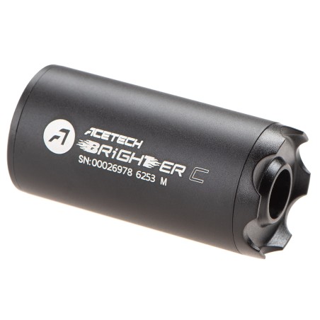Acetech Brighter C Noir – Traceur Airsoft Compact LED UV | Zn-Airsoft.fr