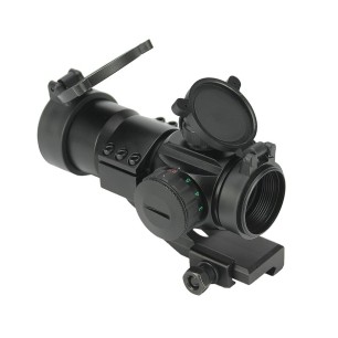 JS-TACTICAL -  Viseur Point Rouge Lentille 30mm avec Rehausse - Noir