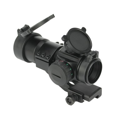 JS-TACTICAL -  Viseur Point Rouge Lentille 30mm avec Rehausse - Noir