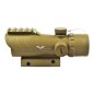 JS-TACTICAL - Viseur Point Rouge avec Lentille de 30mm Type ACOG - Tan