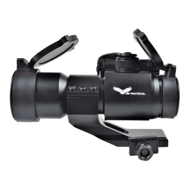 JS-TACTICAL - Viseur Point Rouge Lentille 32mm avec Rehausse - Noir