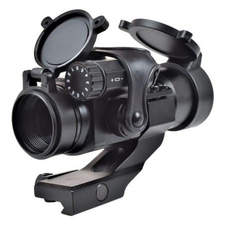 JS-TACTICAL - Viseur Point Rouge Lentille 32mm avec Rehausse - Noir