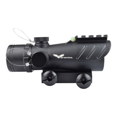 JS-TACTICAL - Viseur Point Rouge avec Lentille de 30mm Type ACOG - Noir
