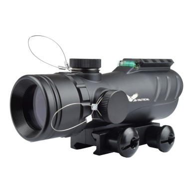 JS-TACTICAL - Viseur Point Rouge avec Lentille de 30mm Type ACOG - Noir