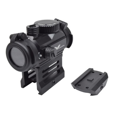 JS-TACTICAL - Viseur Point Rouge Avec Rehausse - Noir