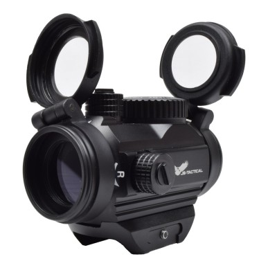 JS-TACTICAL - Viseur Point Rouge Avec Rehausse - Noir