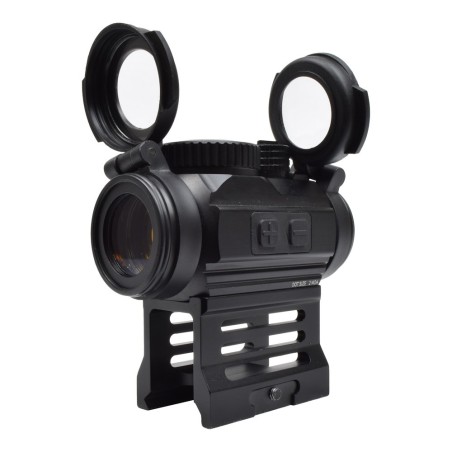 JS-TACTICAL - Viseur Point Rouge Avec Rehausse - Noir