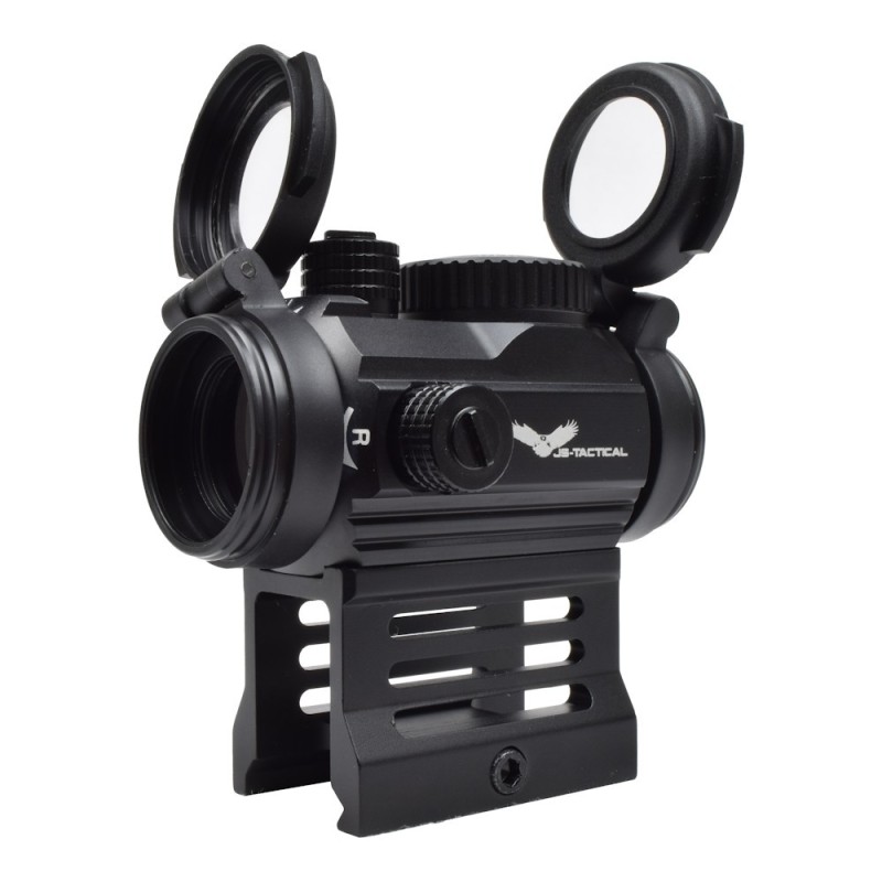 JS-TACTICAL - Viseur Point Rouge Avec Rehausse - Noir