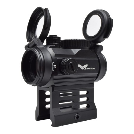 JS-TACTICAL - Viseur Point Rouge Avec Rehausse - Noir
