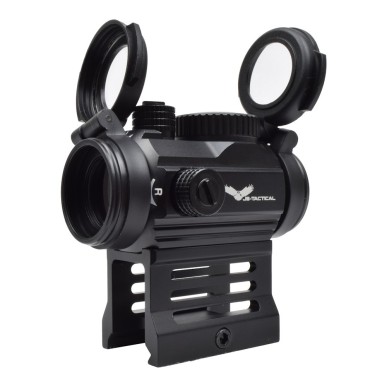 JS-TACTICAL - Viseur Point Rouge Avec Rehausse - Noir