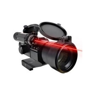 JS-TACTICAL - Viseur Point Rouge, Lentille 38mm, Avec Laser - Noir