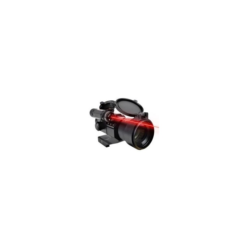 JS-TACTICAL - Viseur Point Rouge, Lentille 38mm, Avec Laser - Noir