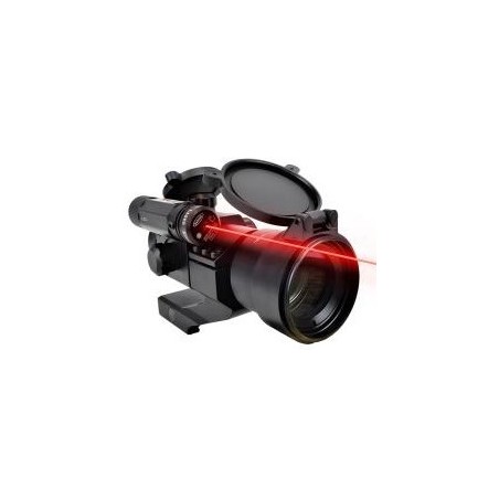 JS-TACTICAL - Viseur Point Rouge, Lentille 38mm, Avec Laser - Noir
