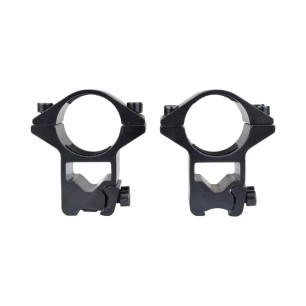 Js Tactical - Anneaux de montage moyens 30mm pour rail Picatinny de 11mm - Noir